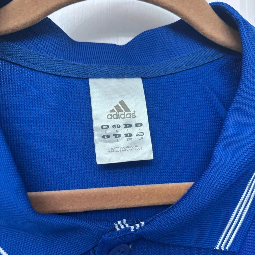 Royal Blue Performance Polo | Adidas L